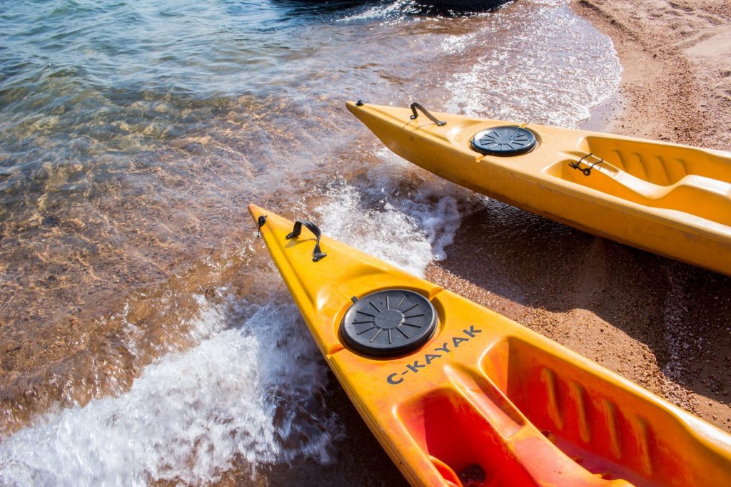 Kayaks on Domwe Island